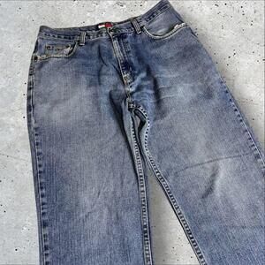 Vintage Mens TOMMY Hilfiger Blue Denim Relaxed Fit Jeans Size 34/30